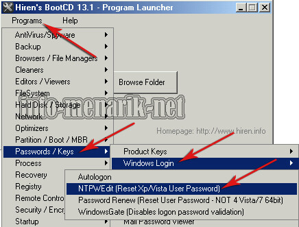 Reset Password Windows Dengan Hiren 2