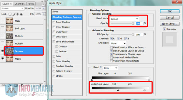 Membuat Wajah Seram Bermain Dengan Blending Photoshop 5