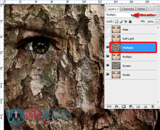 Membuat Wajah Seram Bermain Dengan Blending Photoshop 8