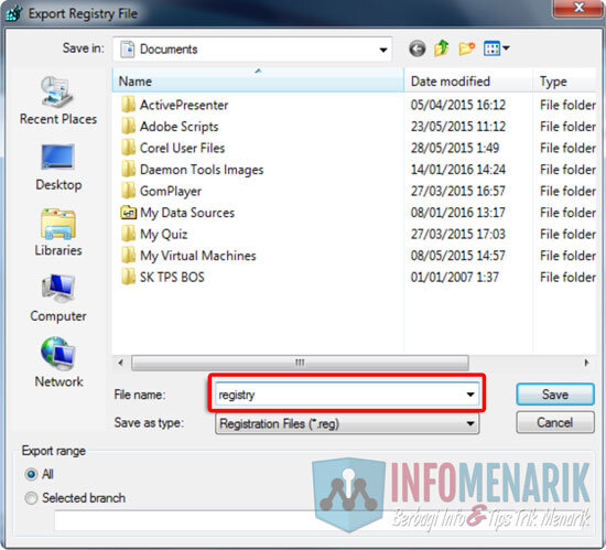Cara Backup Registry Windows 3
