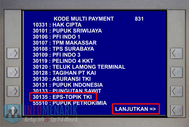  Yang saya tahu proses pembayaran untuk daftar ujian EPS √ Cara Melakukan Pembayaran Daftar Ujian EPS-Topik Korea Melalui ATM BRI