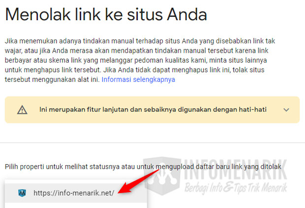 Cara Menghapus Backlink Spam Tidak Berkualitas di Google Search Console 04