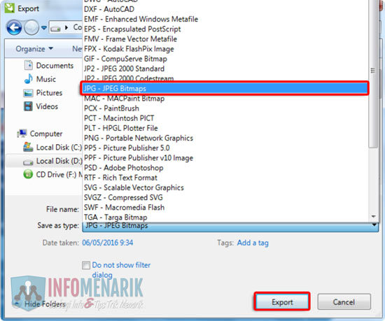 Cara Mengubah File Format CDR Ke JPG dan PNG di CorelDRAW 03
