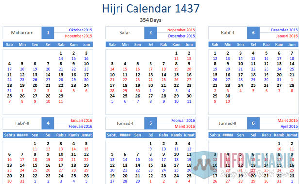 Cara Membuat Kalender Hijriyah Dengan Excel (7)