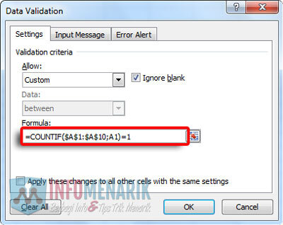 Cara Menghindari Duplikat Data Di Office Excel √ Cara Mencegah Untuk Menghindari Duplikat Data Ketika Entry Data Di Office Excel