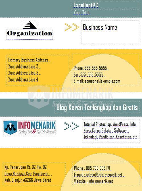 Cara Membuat Kartu  Nama  Keren Dan Menarik  Tanpa Photoshop 