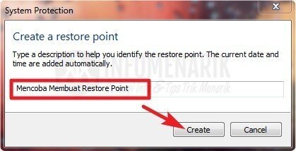  Tidak selamanya komputer akan berjalan lancar √ Cara Gampang Membuat Restore Point Pada System Restore Windows 7 Secara Manual