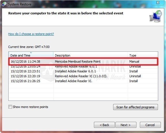  Cara Gampang Membuat Restore Point Pada System Restore 