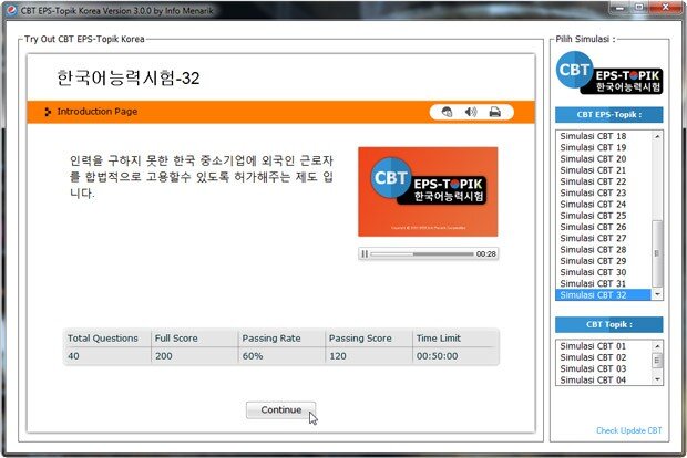 Aplikasi CBT EPS-Topik Korea Versi 3.0.0 02