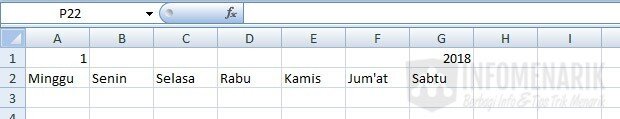 Cara Membuat Kalender di Microsoft Excel 02