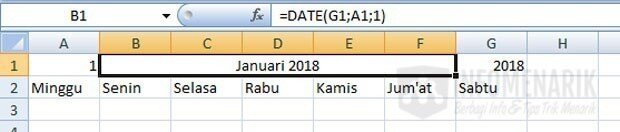 Cara Membuat Kalender di Microsoft Excel 05