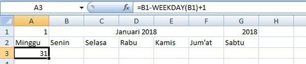 Cara Membuat Kalender di Microsoft Excel 06