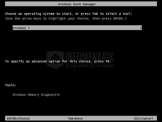 Cara Menghilangkan "Choose an Operating System to Start" di Windows 7 02