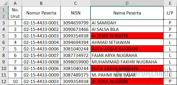 Cara menemukan dan menghapus data ganda di excel