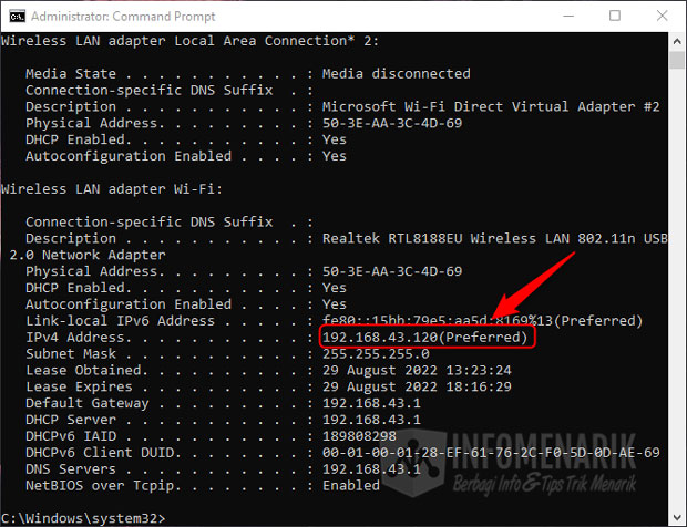 Cara Mengetahui IP Address Windows 10 02