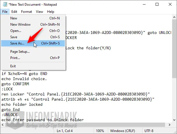Cara Mengunci Folder dengan Password 03